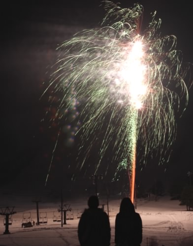雪景花火